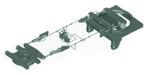 Muldoon Transport Systems - Diagram illustrating make up of the Sidewinder Positive Steer System